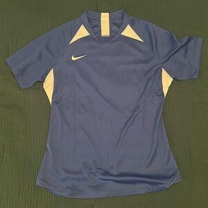 Blue Nike Dri-Fit exercise top